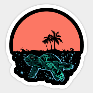 Summer Turtle Sticker